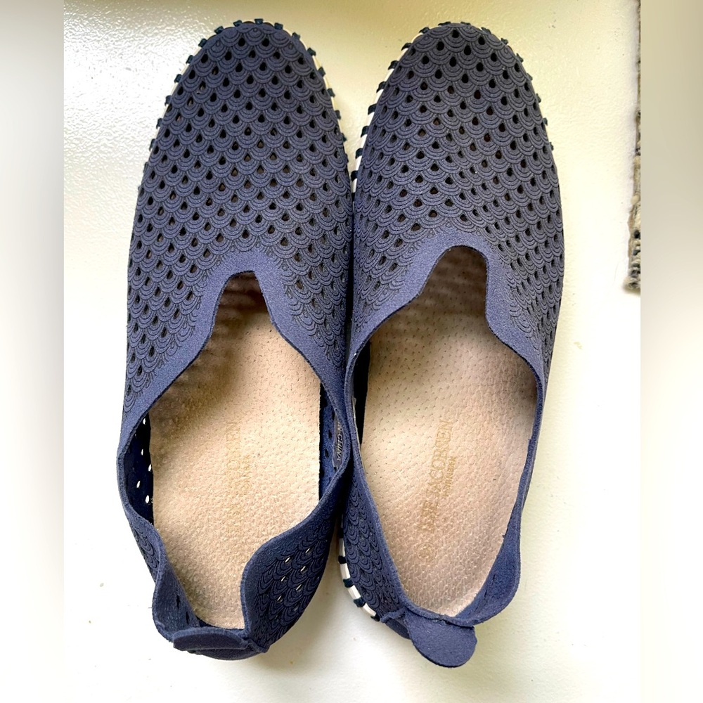 Ilse Jacobsen Hornbaek‎ Tulip Plateau Womens 38 (US 8) Blue Scalloped Sneakers